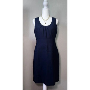 J.Crew Women's Navy Blue Allura Shift Dress Cotton Size 4 Sleeveless
